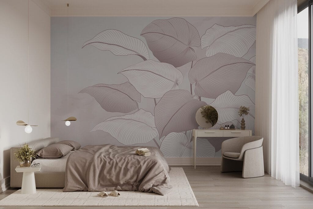Foglie con nervature chiare — ambiente 1