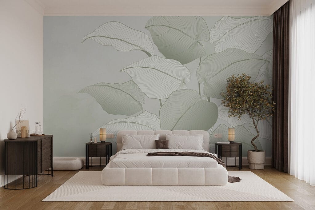 Foglie con nervature chiare — ambiente 1