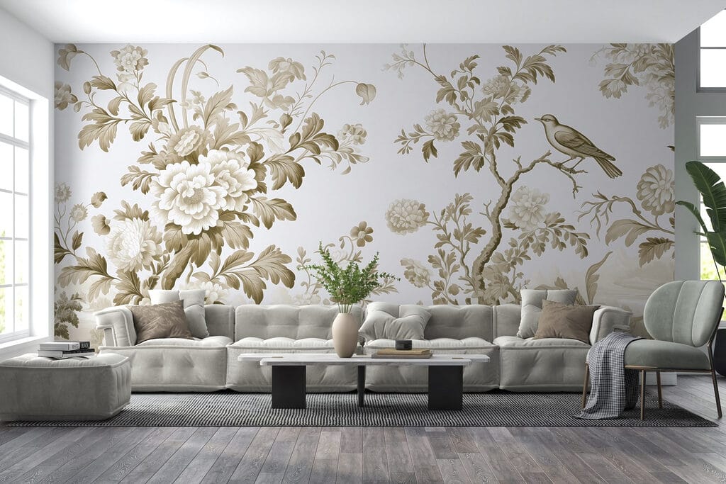 Uccelli blu e fiori — ambiente 3