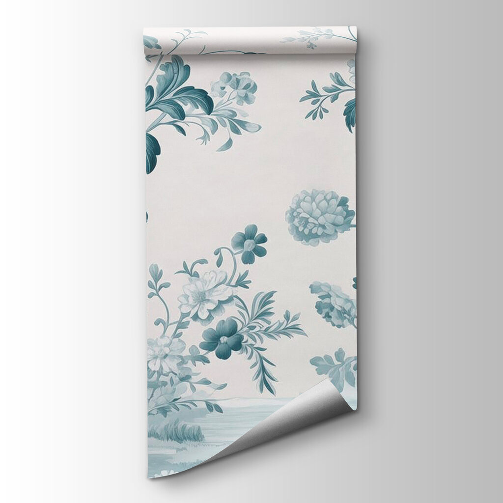 Uccelli blu e fiori — vista del prodotto