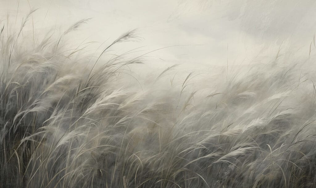 Erbe mosse nella nebbia — design completo