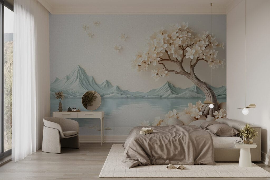 Albero in fiore sull’acqua — ambiente 2