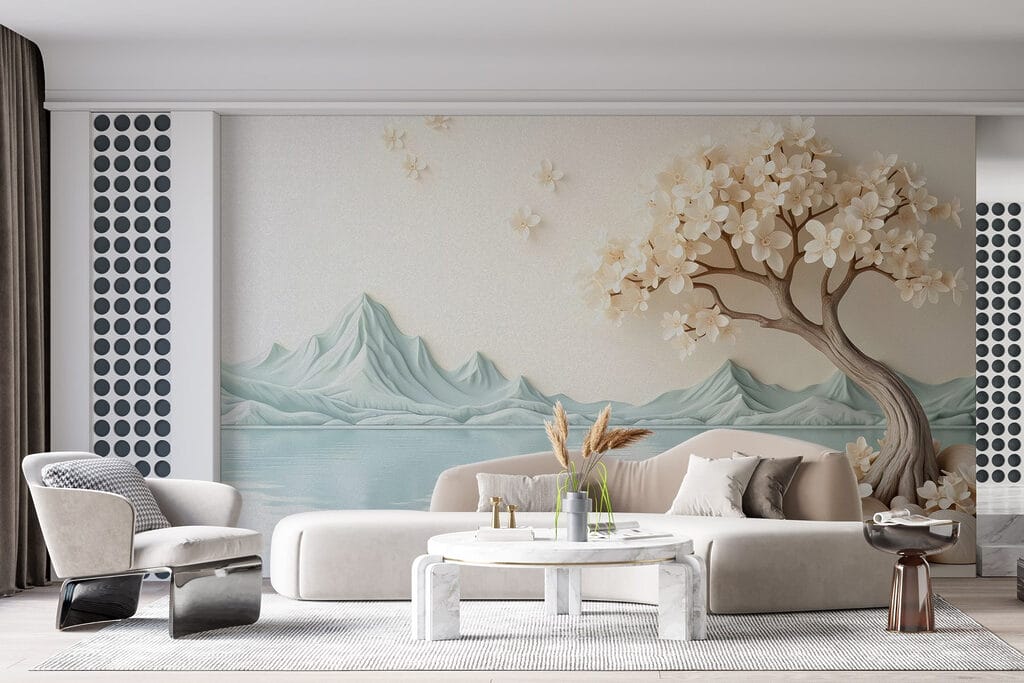Albero in fiore sull’acqua — ambiente 3