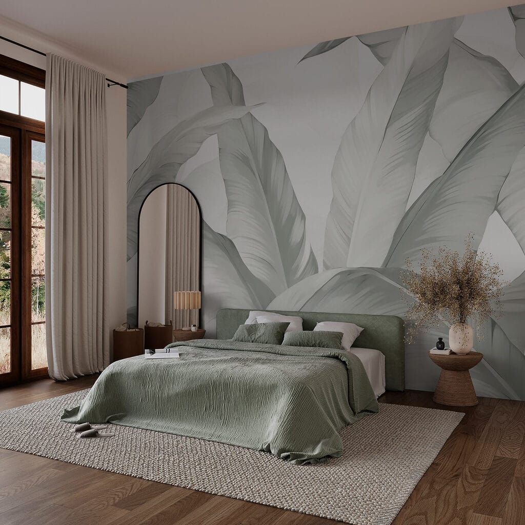Grandi foglie su bianco — ambiente 2
