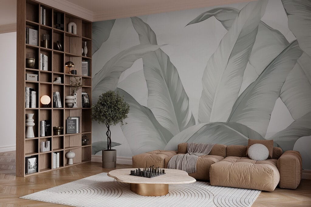 Grandi foglie su bianco — ambiente 3