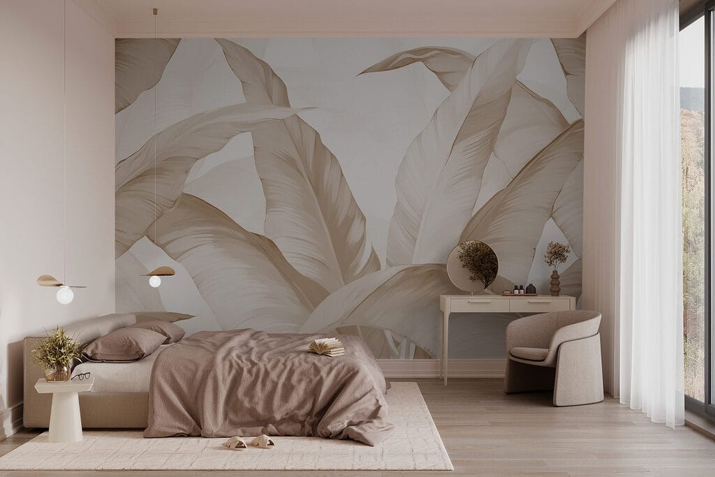 Grandi foglie su bianco — ambiente 1
