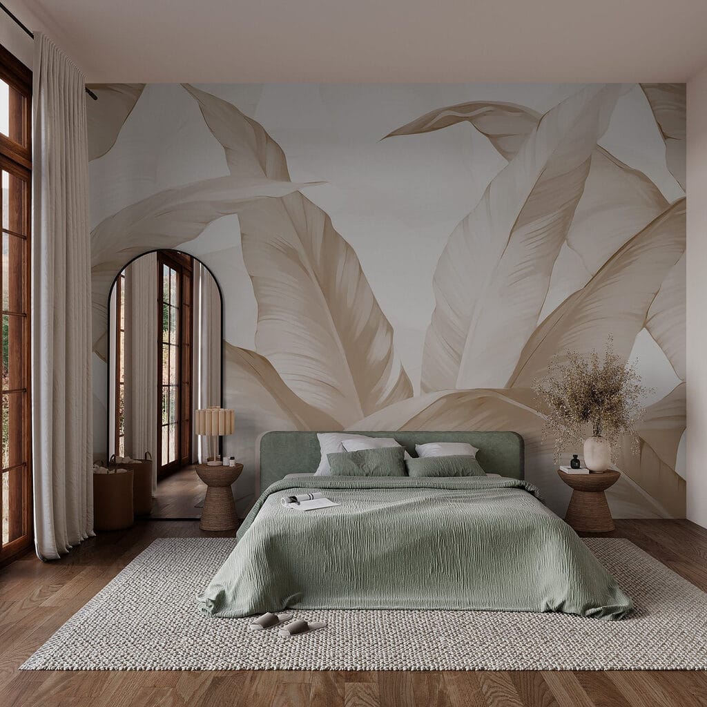 Grandi foglie su bianco — ambiente 2