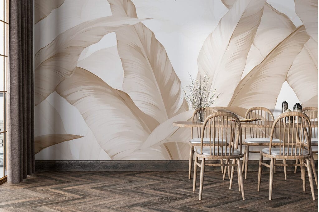 Grandi foglie su bianco — ambiente 3