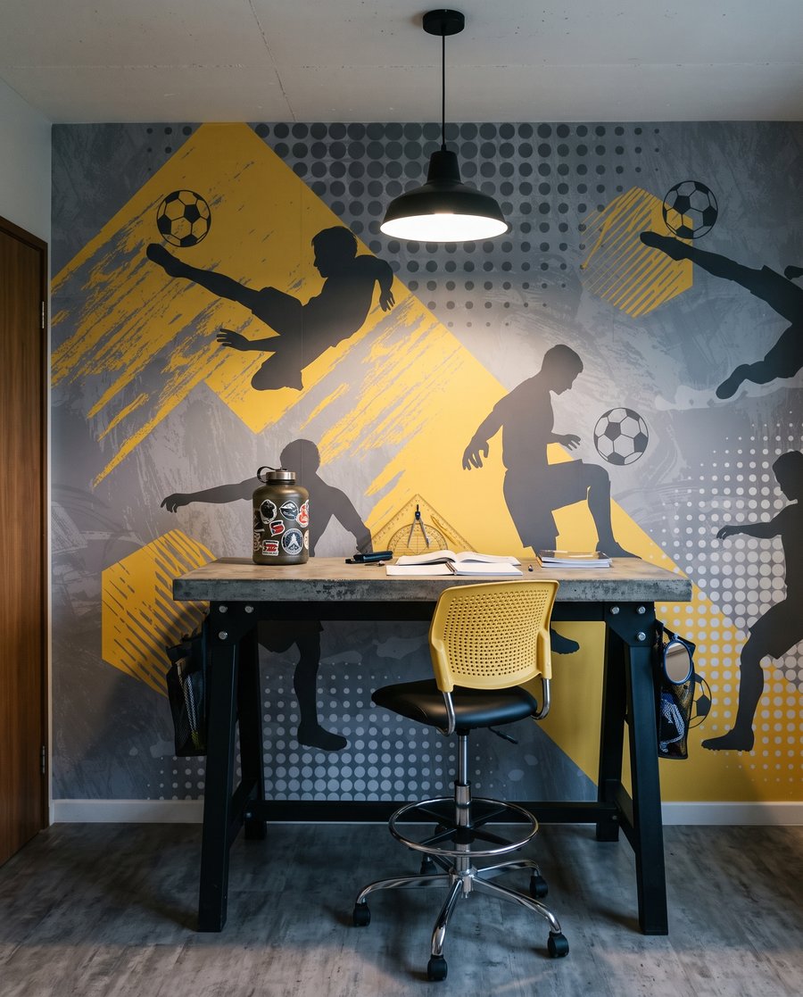 Calciatori in movimento — ambiente 3
