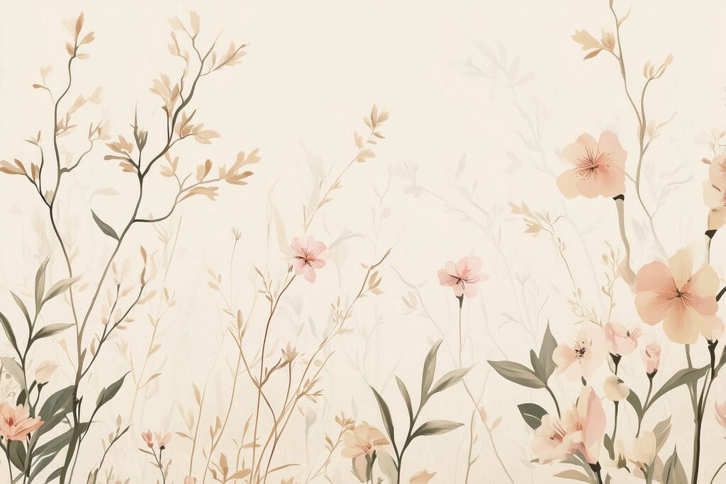Rametti rosa e beige — design completo
