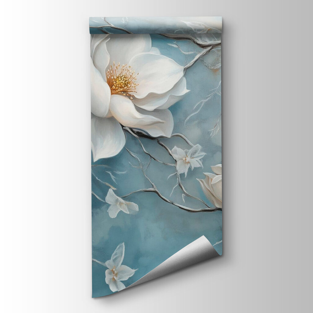 Magnolia su blu sbiadito — vista del prodotto