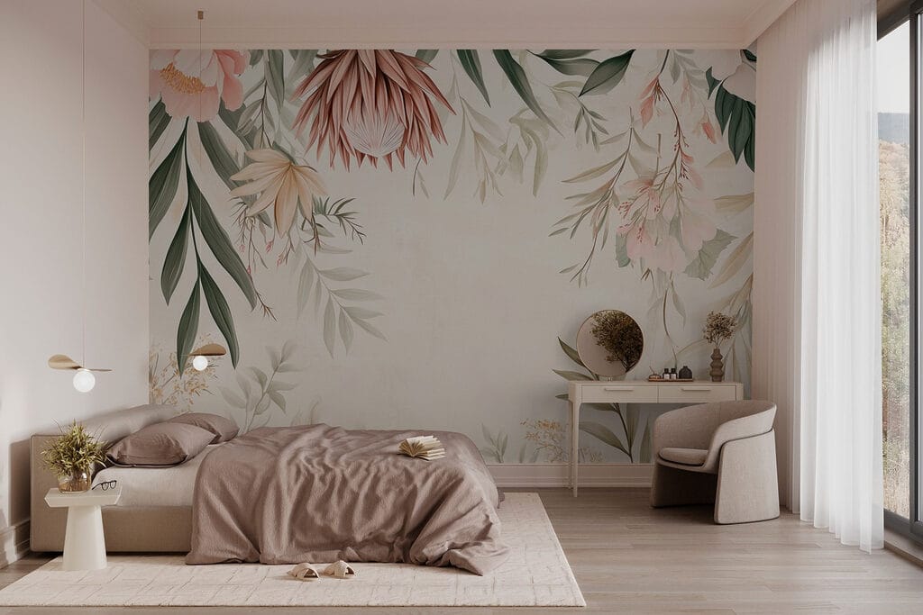 Fiori pendenti su bianco — ambiente 2