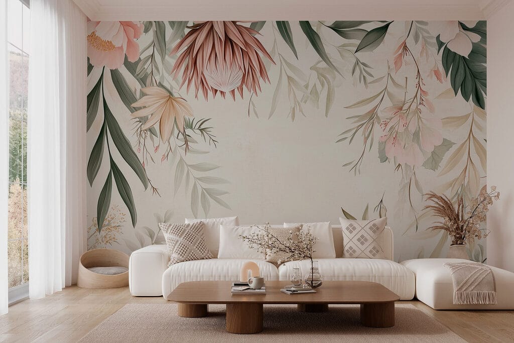 Fiori pendenti su bianco — ambiente 5
