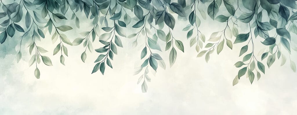 Festoni verdi su chiaro — design completo