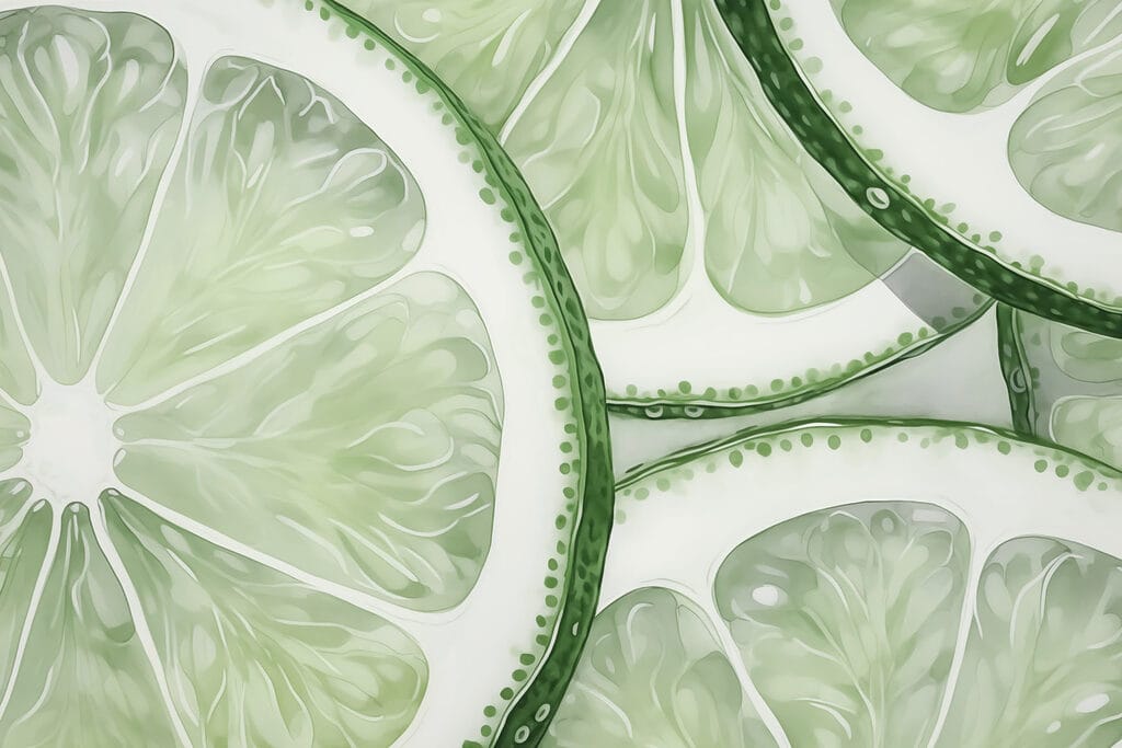 Fette verdi di lime — design completo