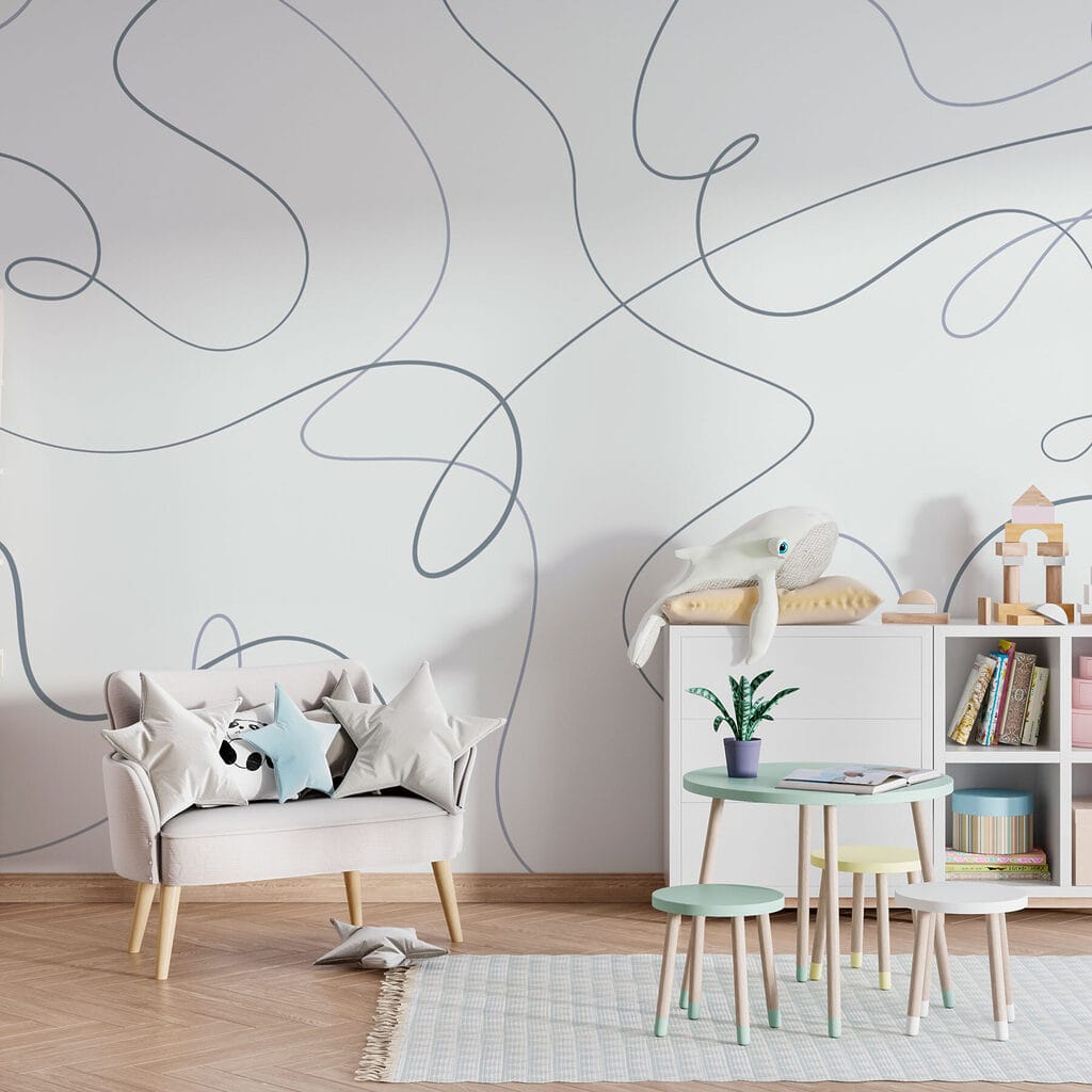Linee libere su bianco — ambiente 3