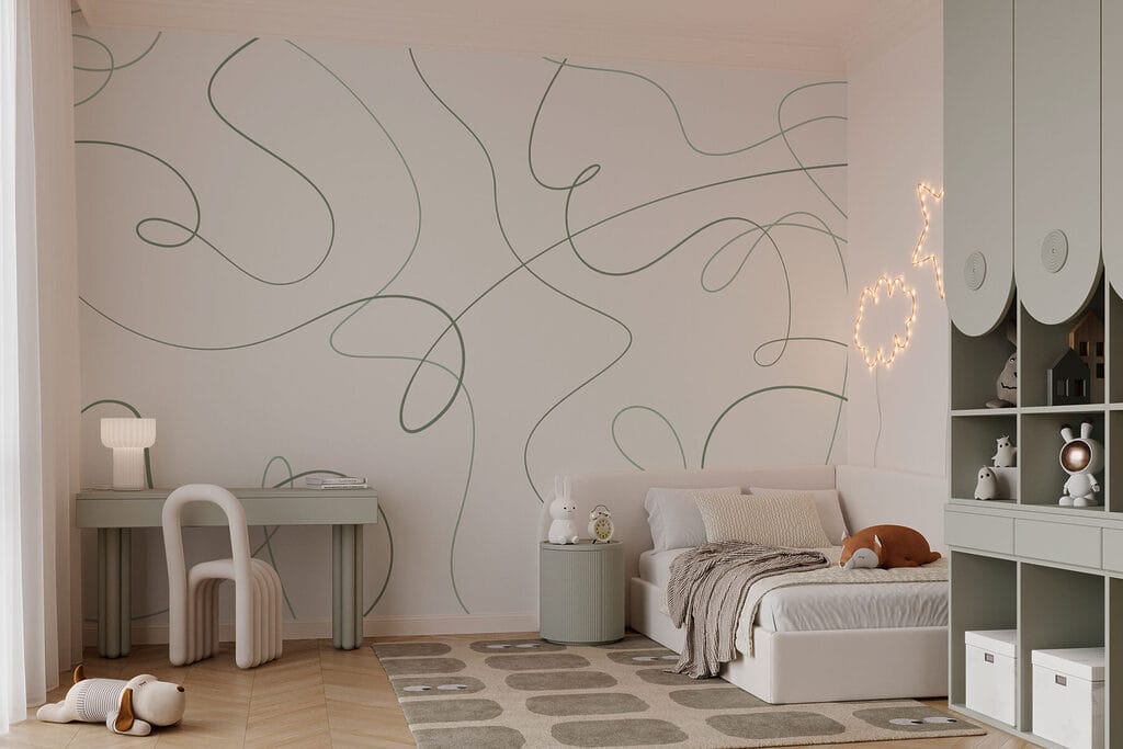 Linee libere su bianco — ambiente 3