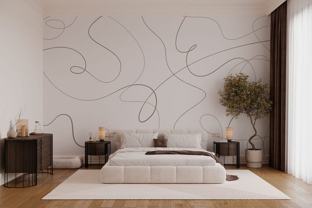 Linee libere su bianco — ambiente 1