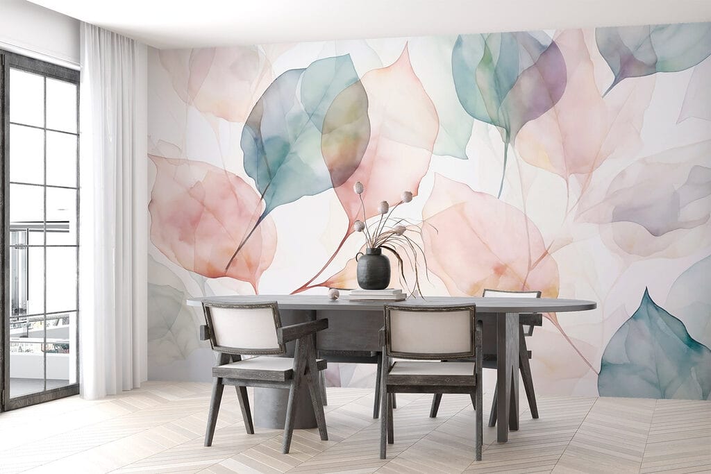 Foglie pastello trasparenti — ambiente 2