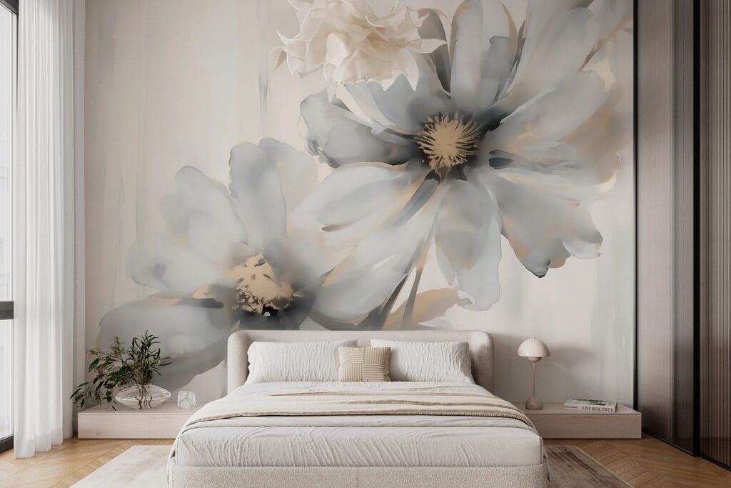 Fiori bianchi su colore — ambiente 1