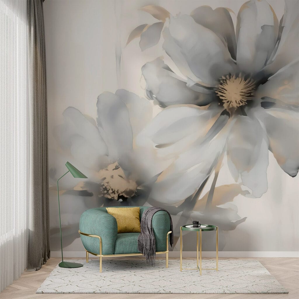 Fiori bianchi su colore — ambiente 2