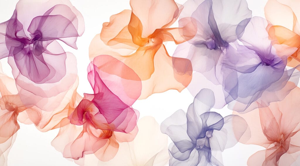 Rosa, arancio e viola — design completo
