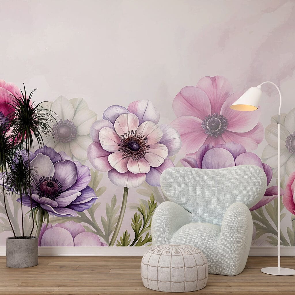 Fiori viola sul bordo — ambiente 2