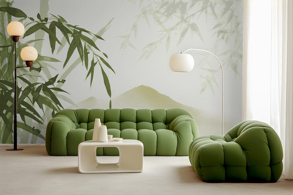 Bambù davanti alle colline — ambiente 3