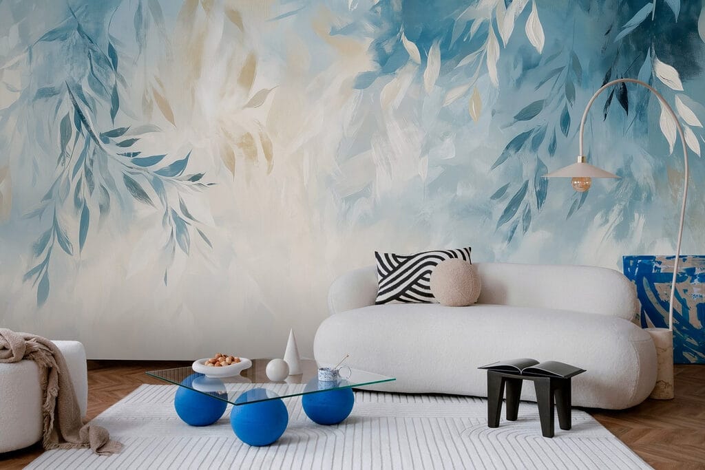 Foglie blu nel sole — ambiente 3