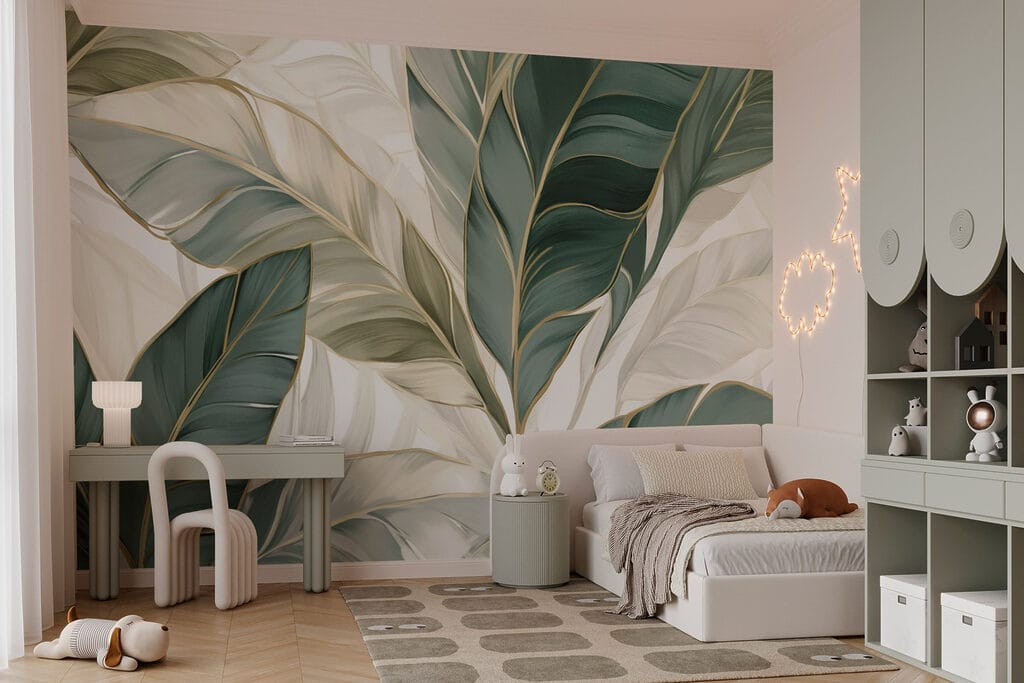 Foglie bianche sovrapposte — ambiente 2