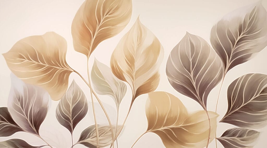 Foglie in toni bruni — design completo
