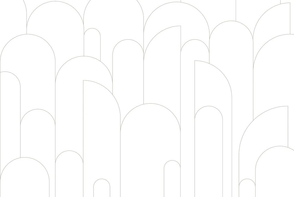 Archi sottili su bianco — design completo