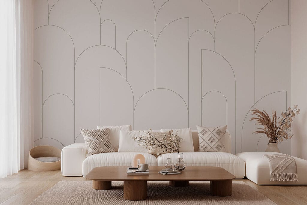 Archi sottili su bianco — ambiente 2