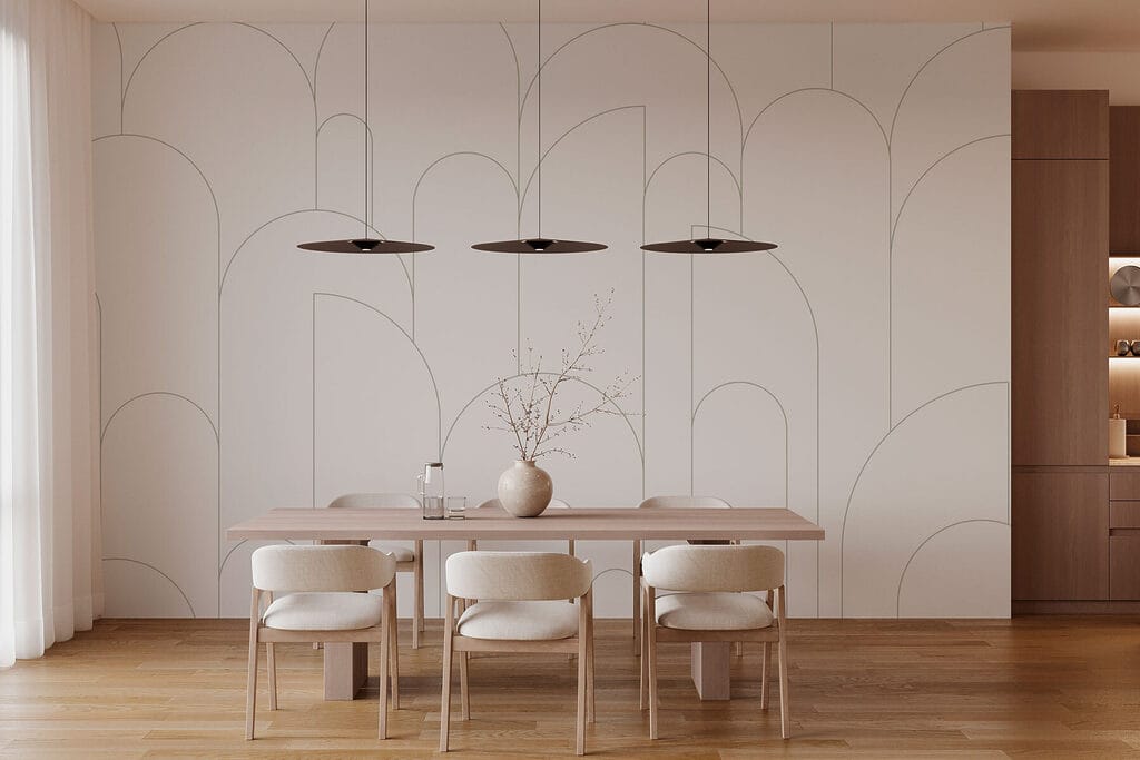 Archi sottili su bianco — ambiente 3