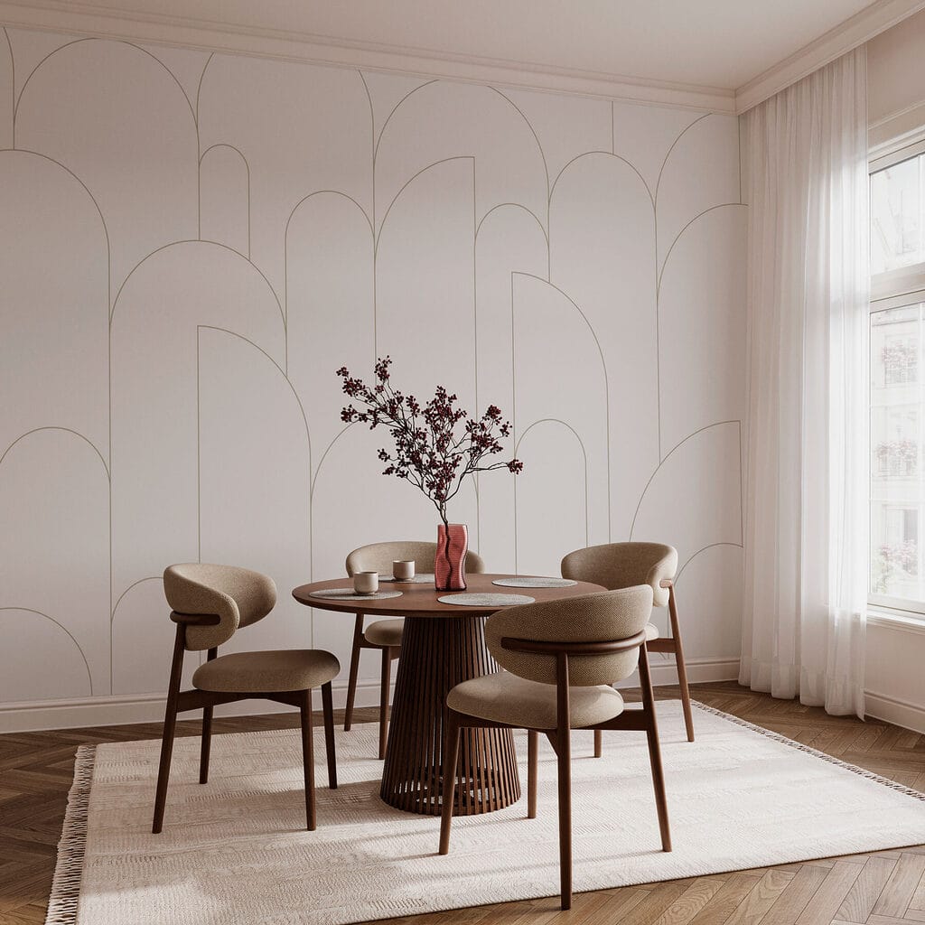 Archi sottili su bianco — ambiente 3