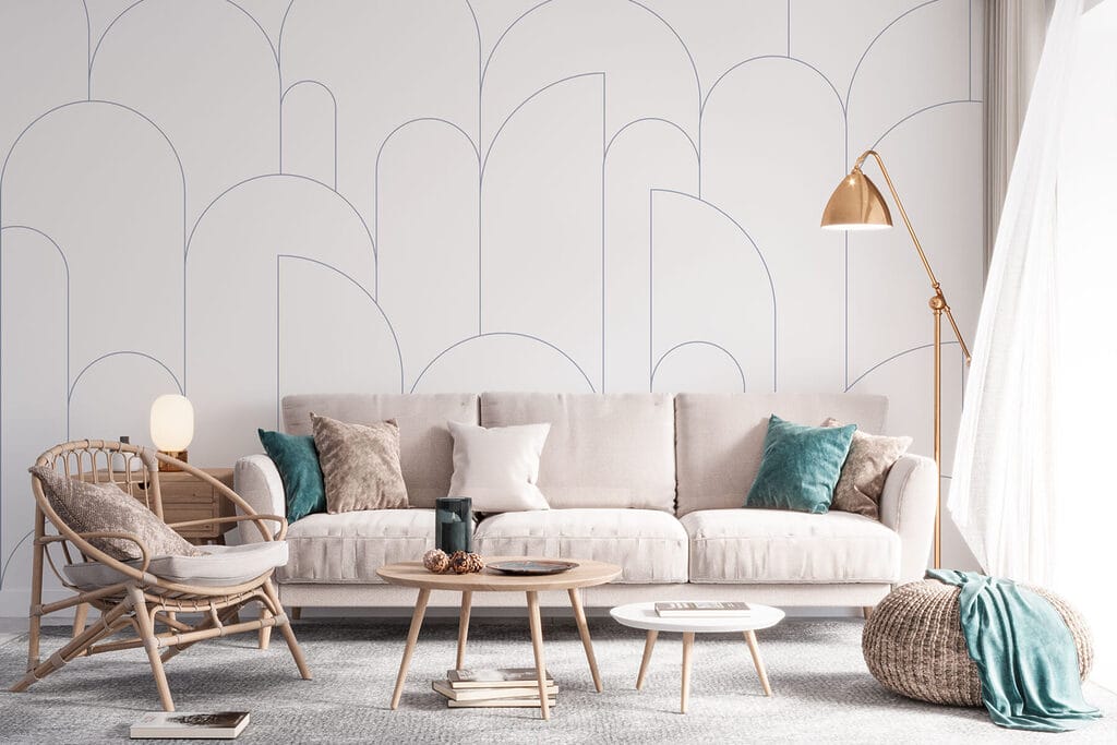 Archi sottili su bianco — ambiente 2