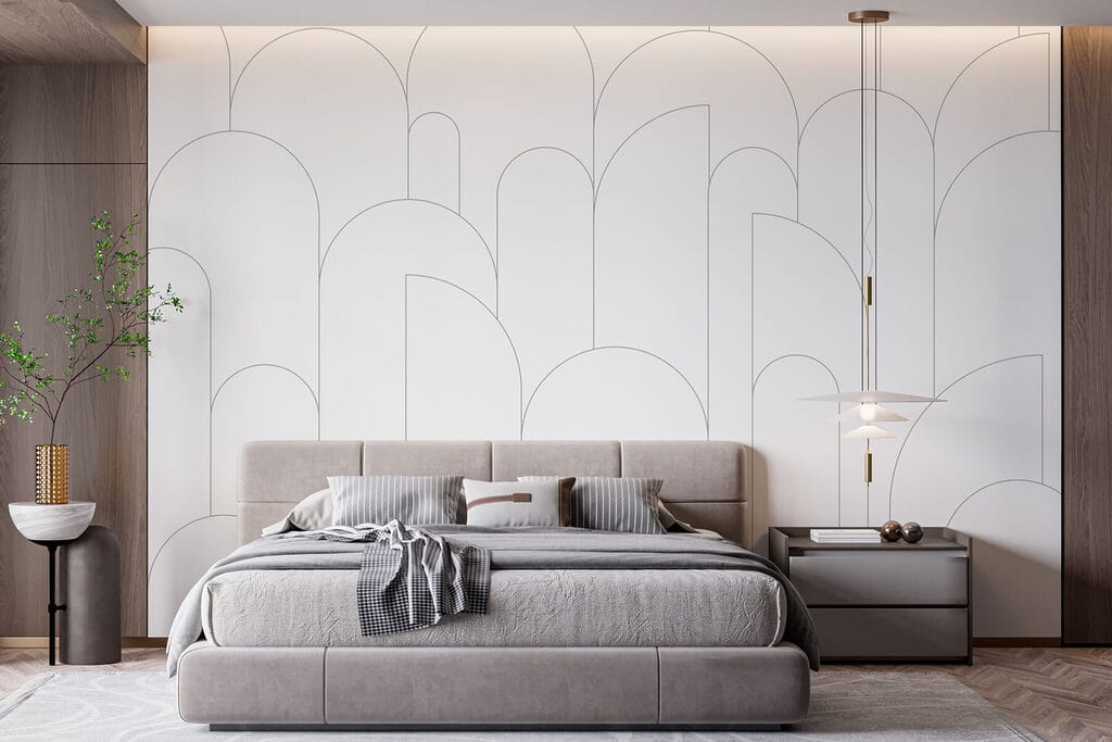 Archi sottili su bianco — ambiente 1