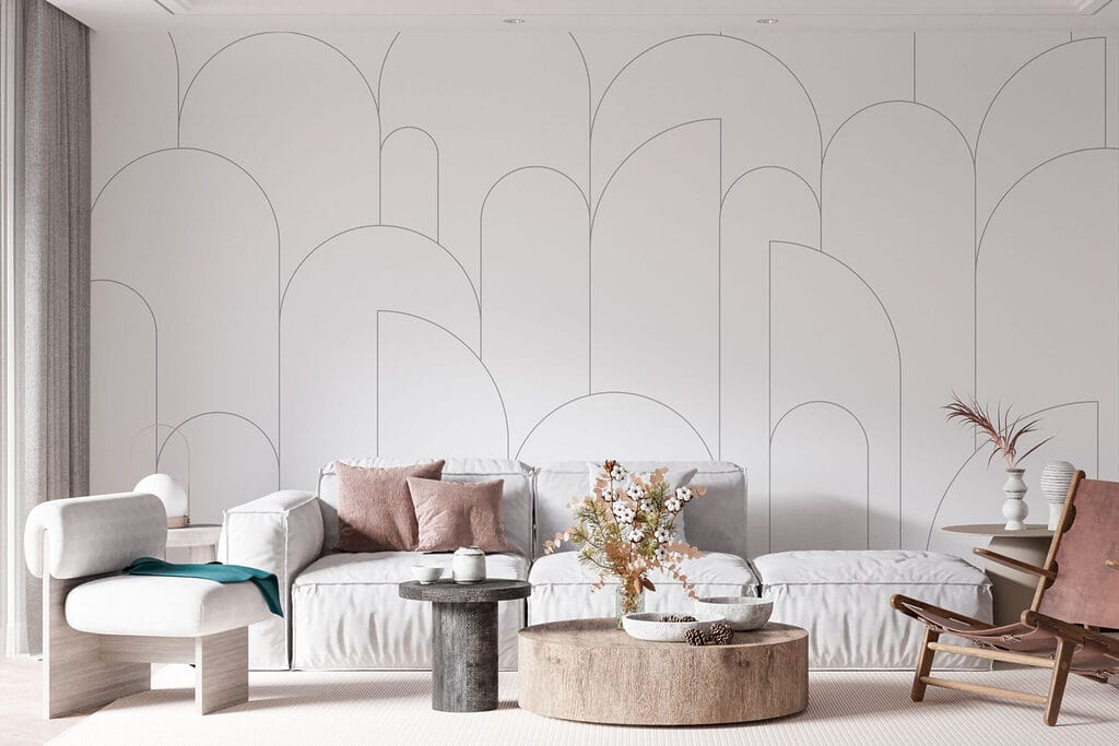 Archi sottili su bianco — ambiente 2