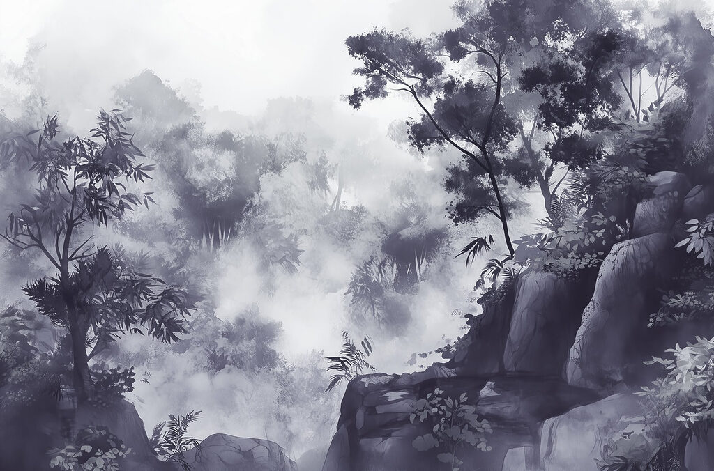Rocce tra la nebbia — design completo