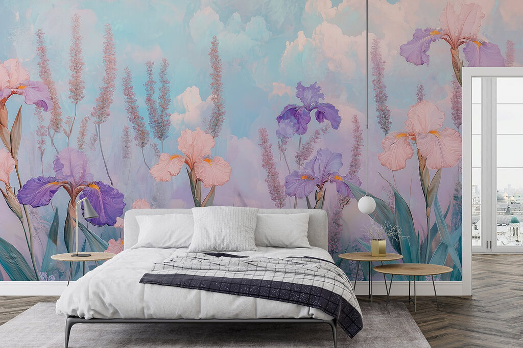 Iris tra nuvole rosa — ambiente 2