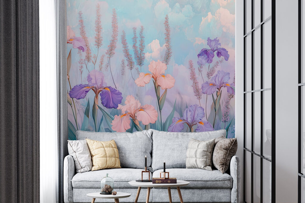 Iris tra nuvole rosa — ambiente 3