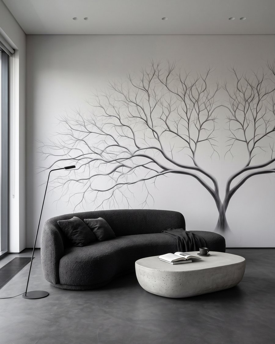 Albero d’inverno in un ambiente