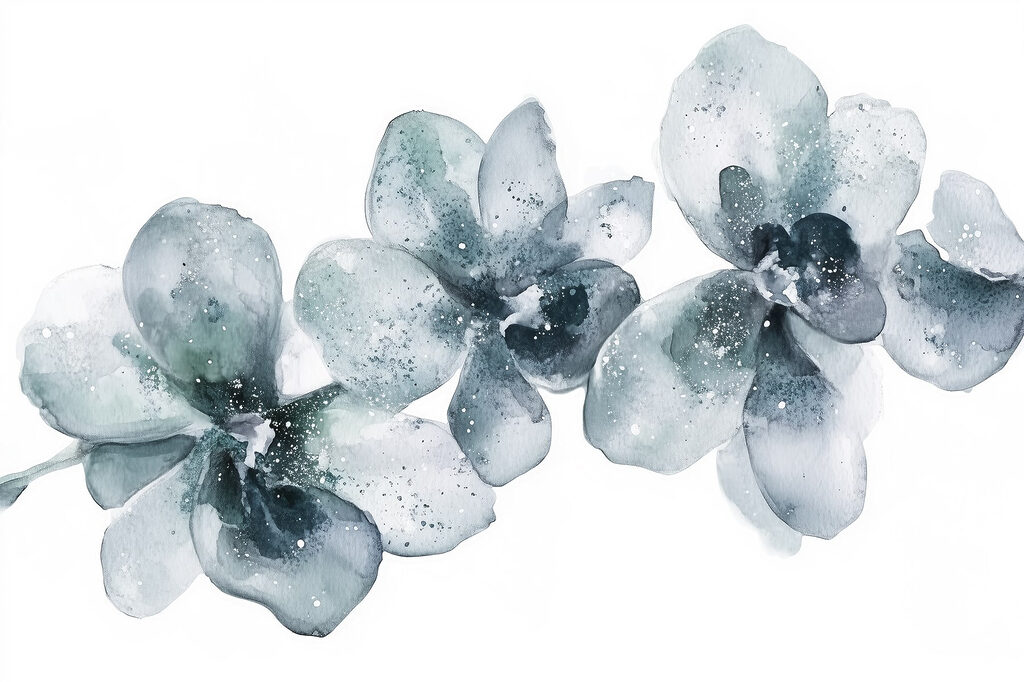 Orchidee ad acquerello — design completo
