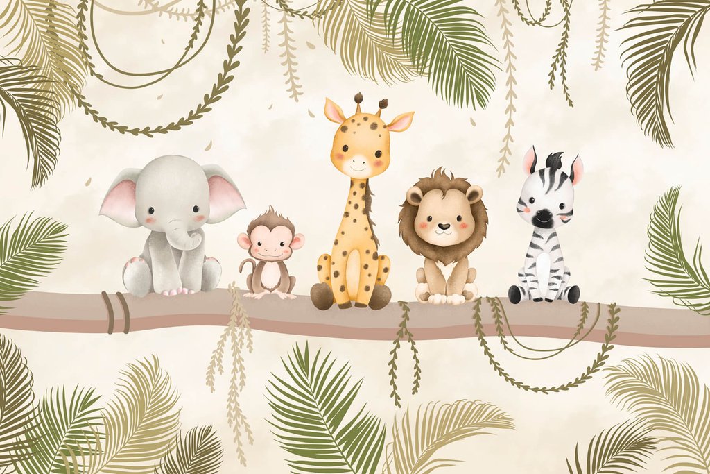 Animali su un ramo — design completo
