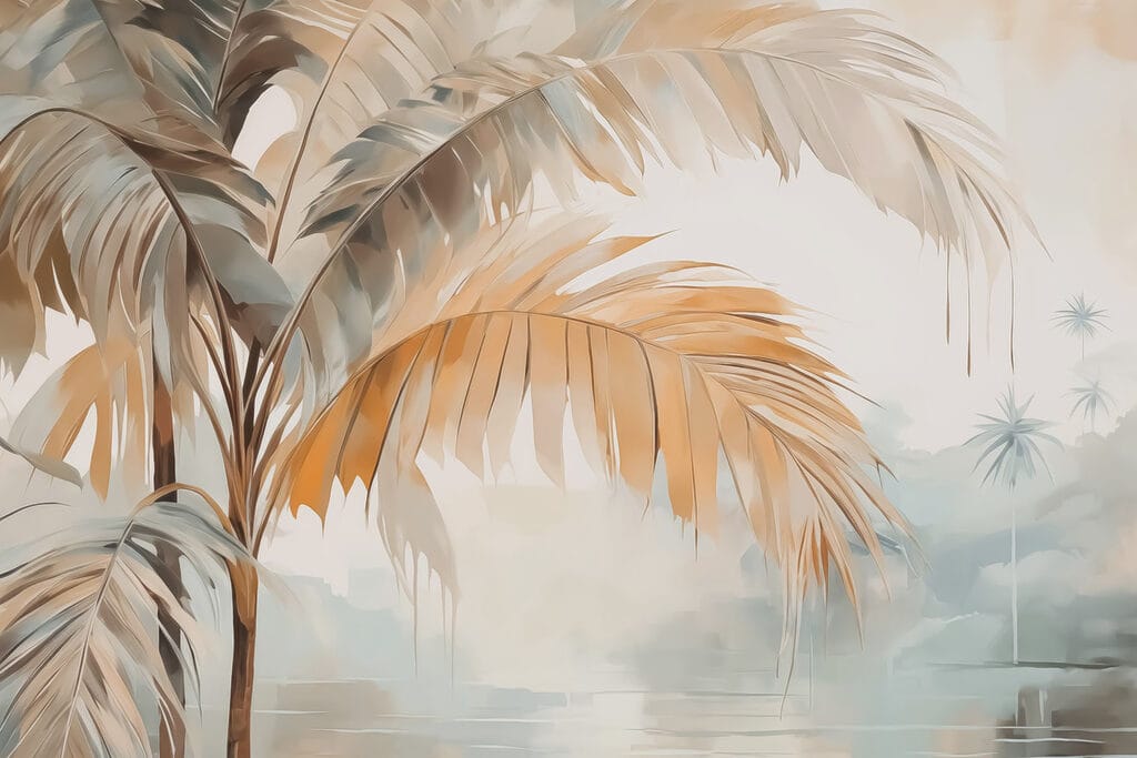 Palma dorata sull’acqua — design completo