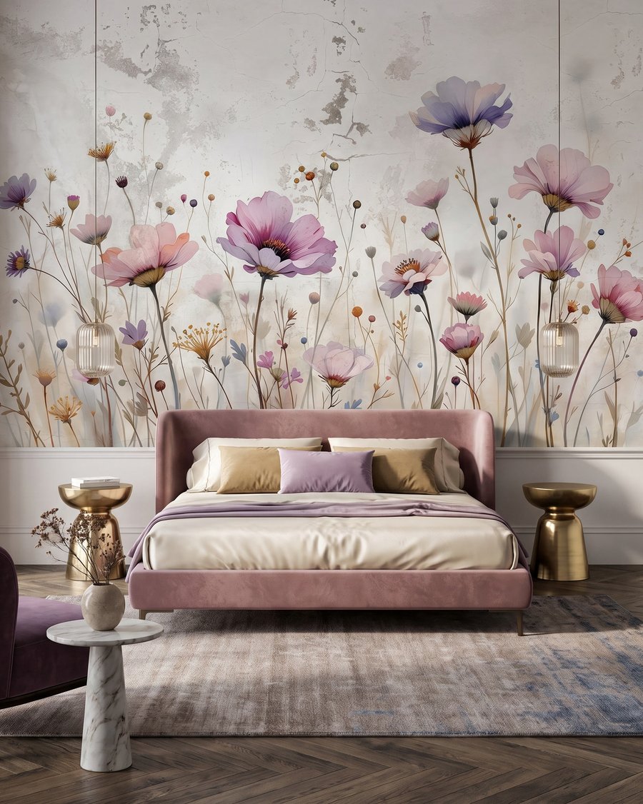 Fiori su steli lunghi in un ambiente