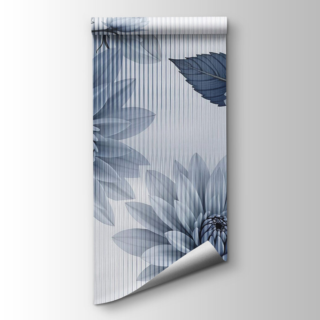 Fiori blu, trame lineari — vista del prodotto