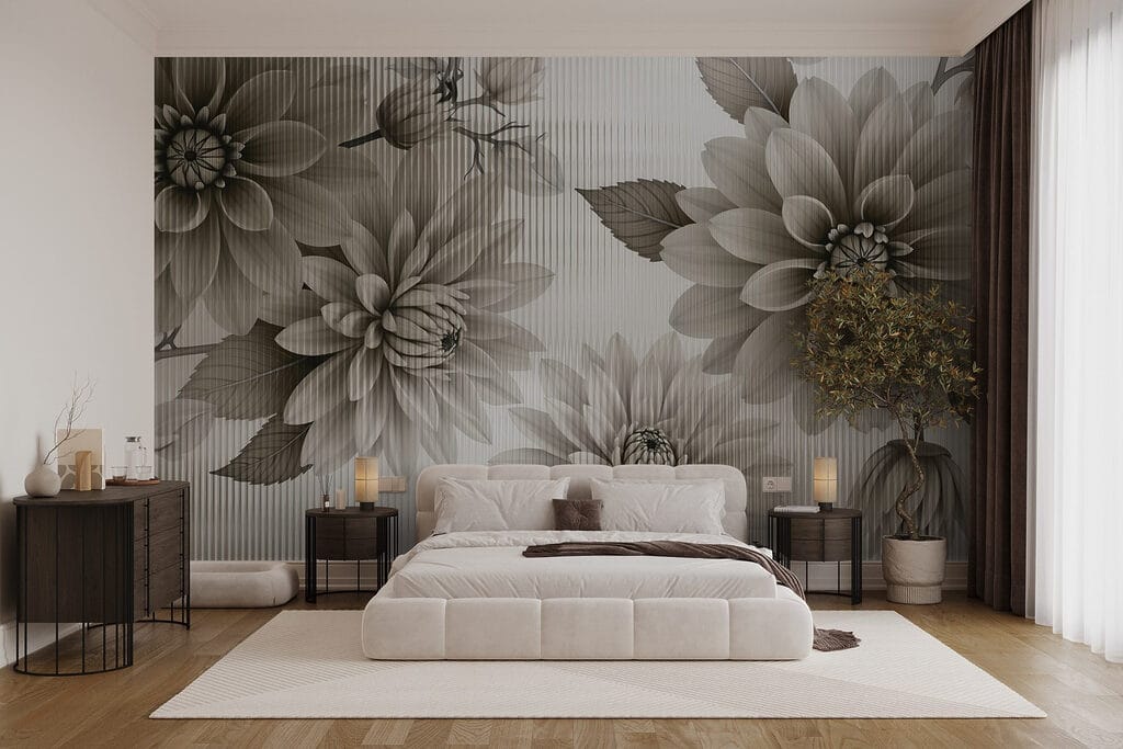 Fiori blu, trame lineari — ambiente 2