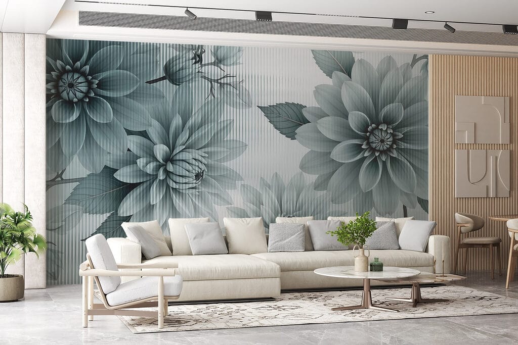 Fiori blu, trame lineari — ambiente 1