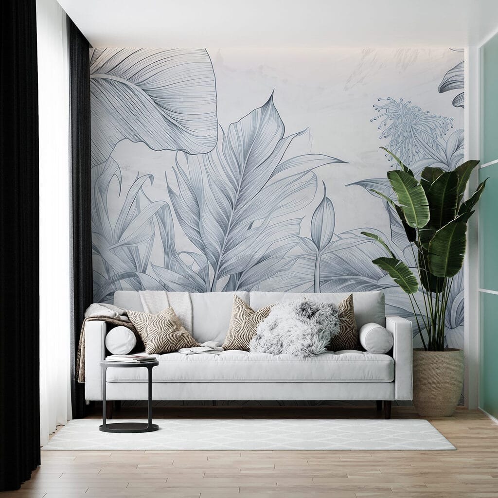 Piante tropicali tratteggiate — ambiente 1